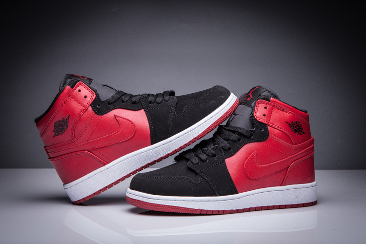 Classic Air Jordan High Red Black Shoes - Click Image to Close